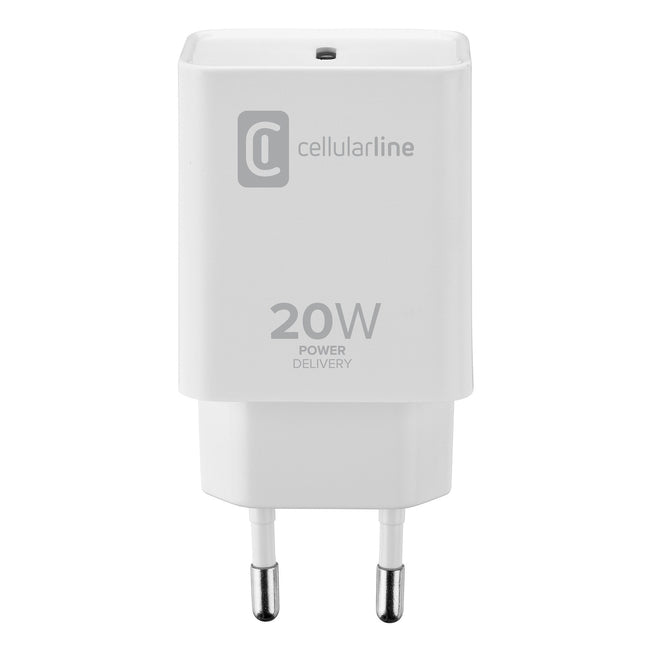 CELLULAR LINE CARICABATT.RETE APPLE USB-C 20W C/LED RICARICA WHAttaccalaspina