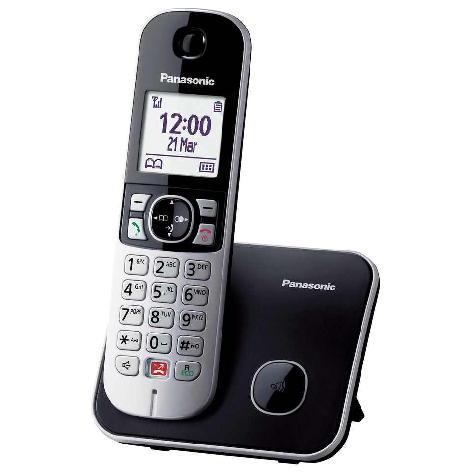 PANASONIC CORDLESS 1.8" 50MEM. V.VOCE C/BLOCCOCHIAMATE NEROAttaccalaspina