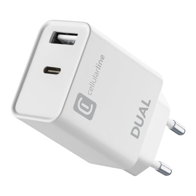 CELLULAR LINE CARICABATT.RETE 20W USB-C BIANCOAttaccalaspina