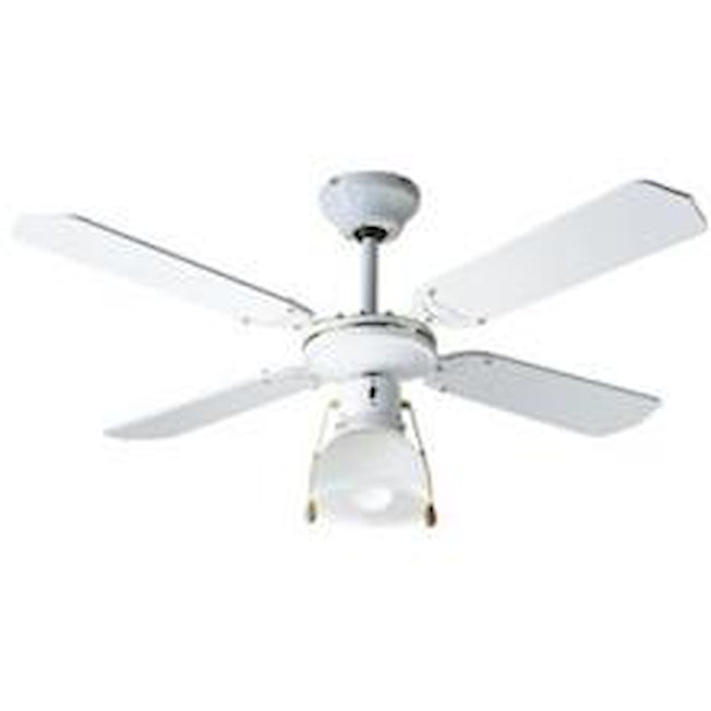 PERENZ VENT. SOFFITTO 105CM 4PALE 1LUCE BIANCOAttaccalaspina