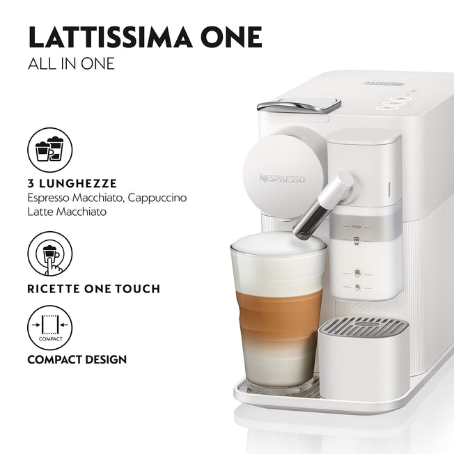 DE LONGHI M.CAFFE' CAPSULE 1450W 19BAR 1LT LATTISSIMA BIANCOAttaccalaspina