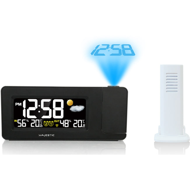 MAJESTIC SVEGLIA DIGIT. C/STAZ.BAROMETRICA+PROIEZ.ORA NEROAttaccalaspina