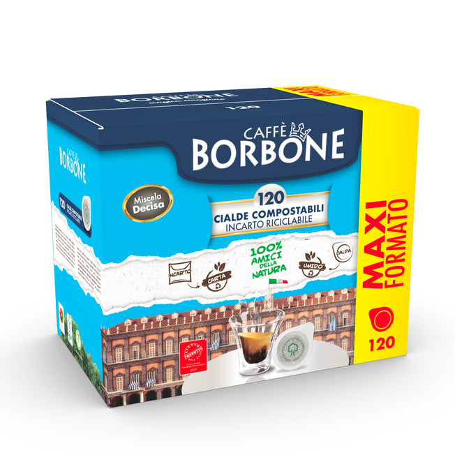 CAFFE' BORBONE CIALDE CAFFE ESPRESSO MISCELA DECISA 120PZAttaccalaspina