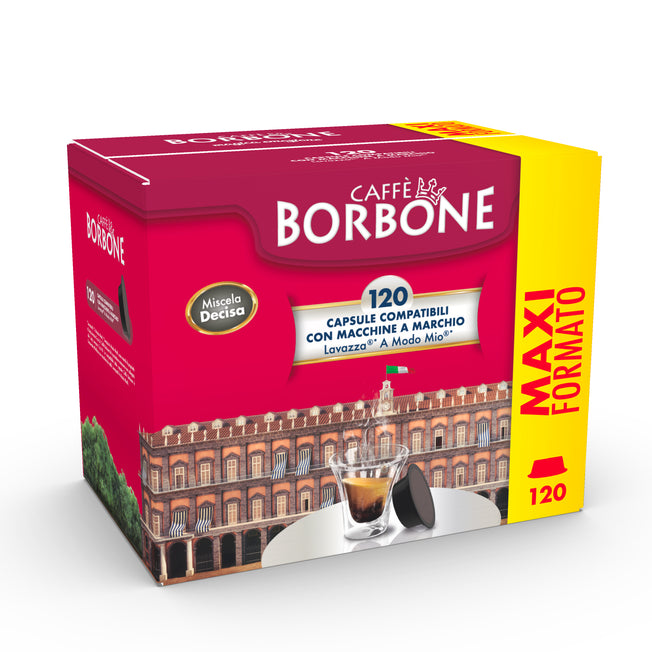 CAFFE' BORBONE CAPSULE CAFFE COMP.A MODO MIO MISCELA DECISA 120PZAttaccalaspina
