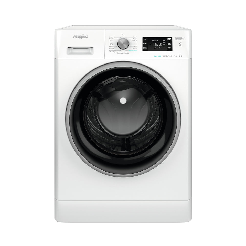 WHIRLPOOL LAV.C/FRONT 9KG 1200GIRI CE.B 6SENSO VAP.INV. INOXAttaccalaspina