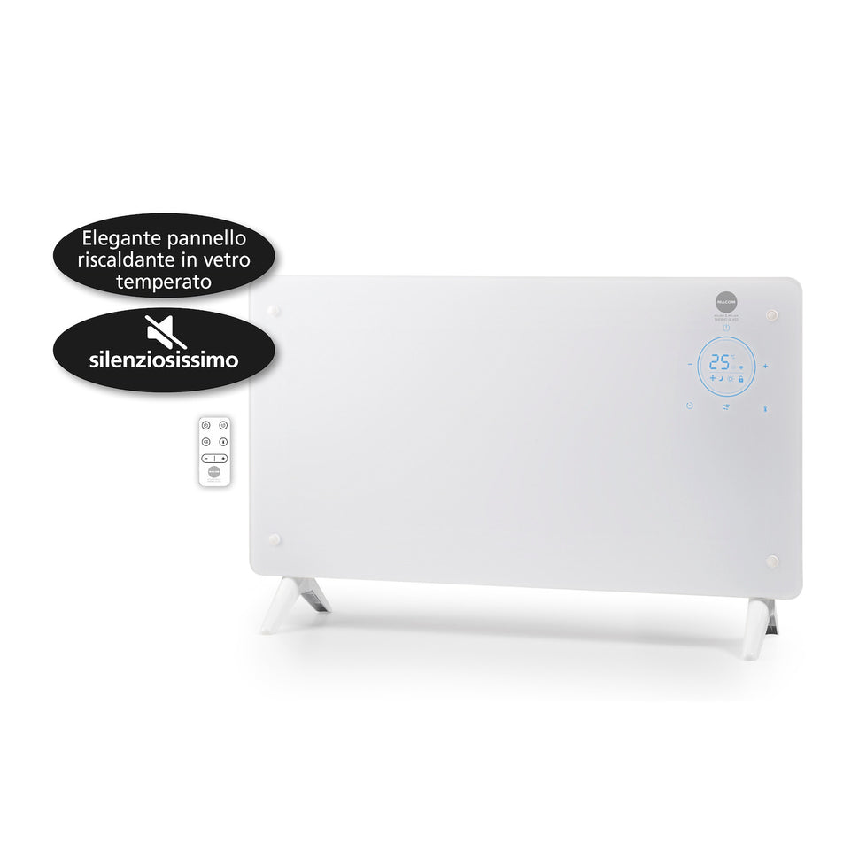 MACOM TERMOCONVETTORE IN VETRO 2000W BIANCOAttaccalaspina