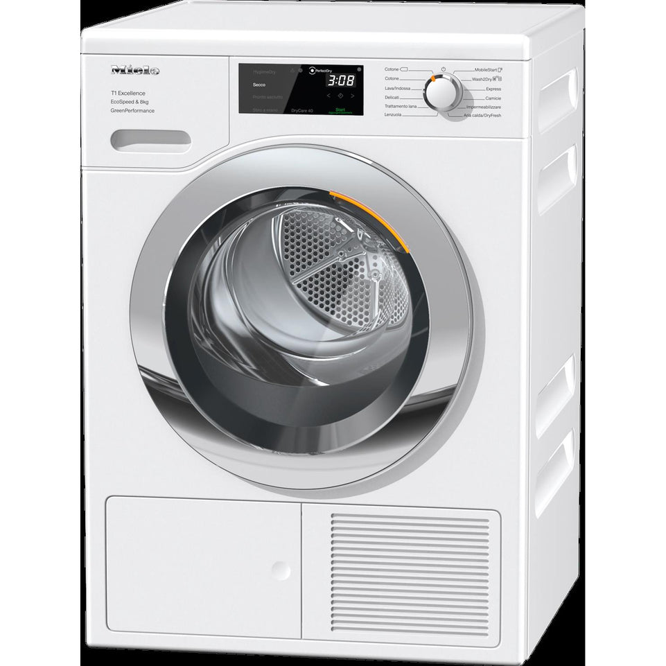 MIELE ASCIUG.C/FRONT 8KG CL.A+++-10% EXCEL. WIFI CHROMEAttaccalaspina