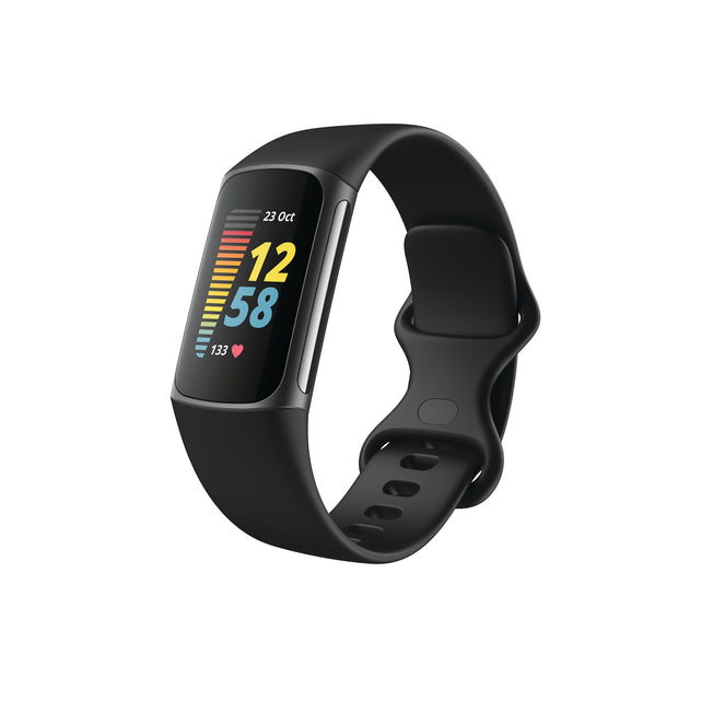 FITBIT BRACC. CHARGE 5 GPS NERO/GRAFITE ACCIAIOAttaccalaspina
