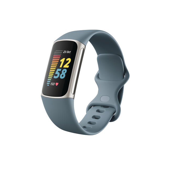 FITBIT BRACC. CHARGE 5 GPS BLU / PLATINO ACCIAIOAttaccalaspina