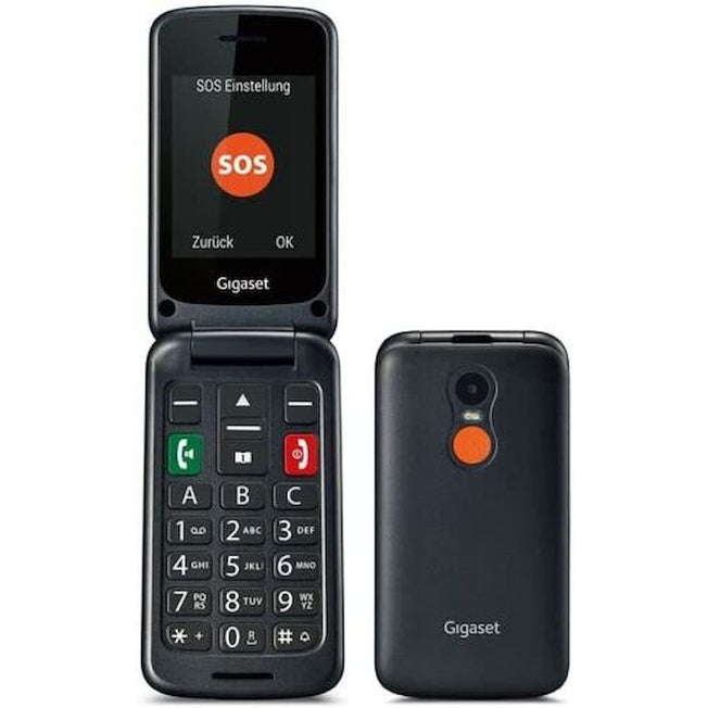 GIGASET CELL.SENIOR PHONE DB 2.8" DUALSIM BT 0.3MP SOS BLKAttaccalaspina