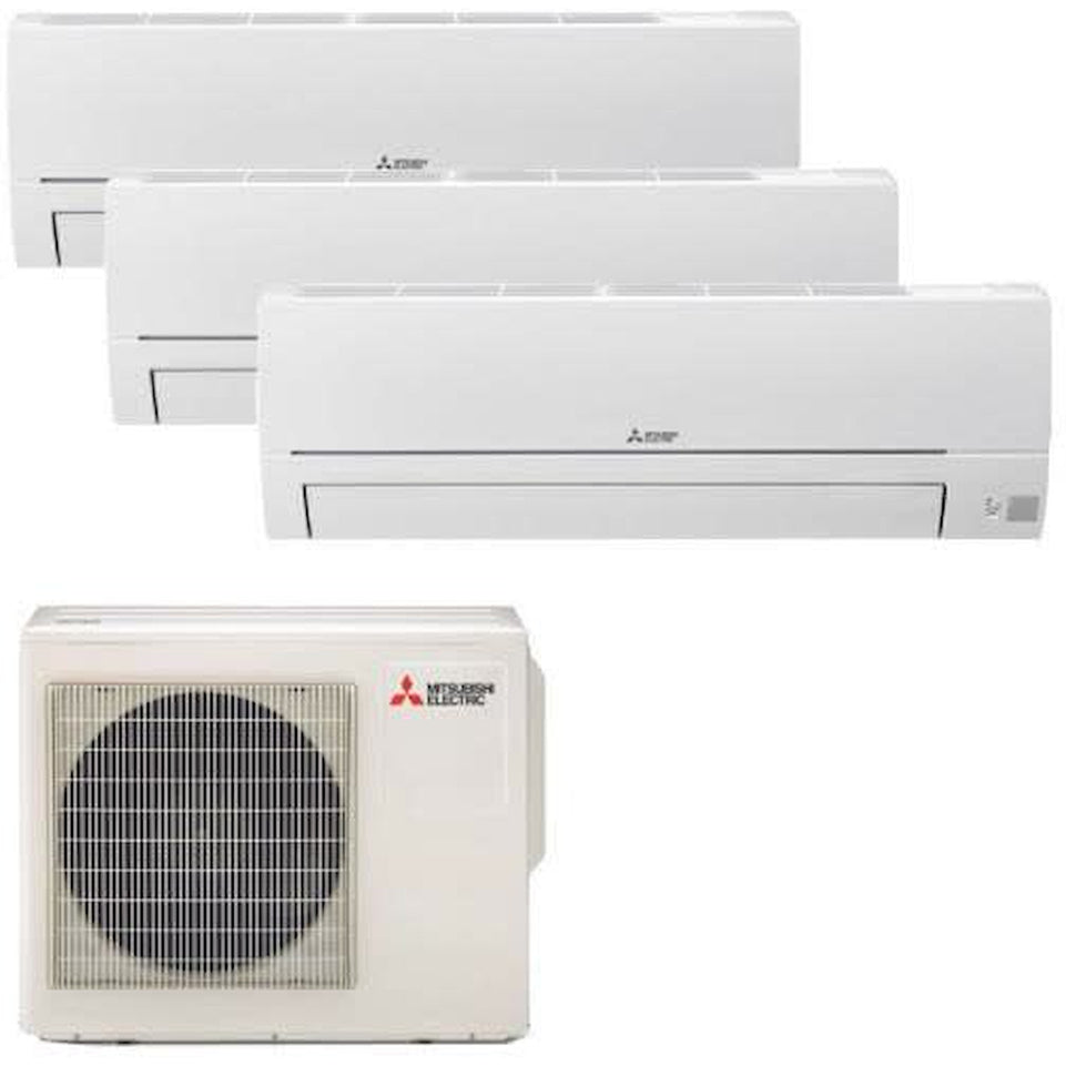 MITSUBISHI COND.TRIAL 2.5+2.5+3.5KW INVERT A++/A R32 HR WIFI Attaccalaspina
