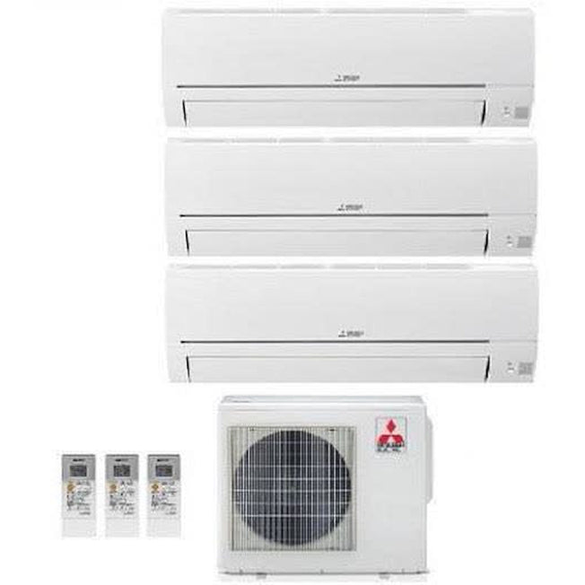 MITSUBISHI COND.TRIAL 2.5+2.5+3.5KW INVERT A++/A R32 DW Attaccalaspina