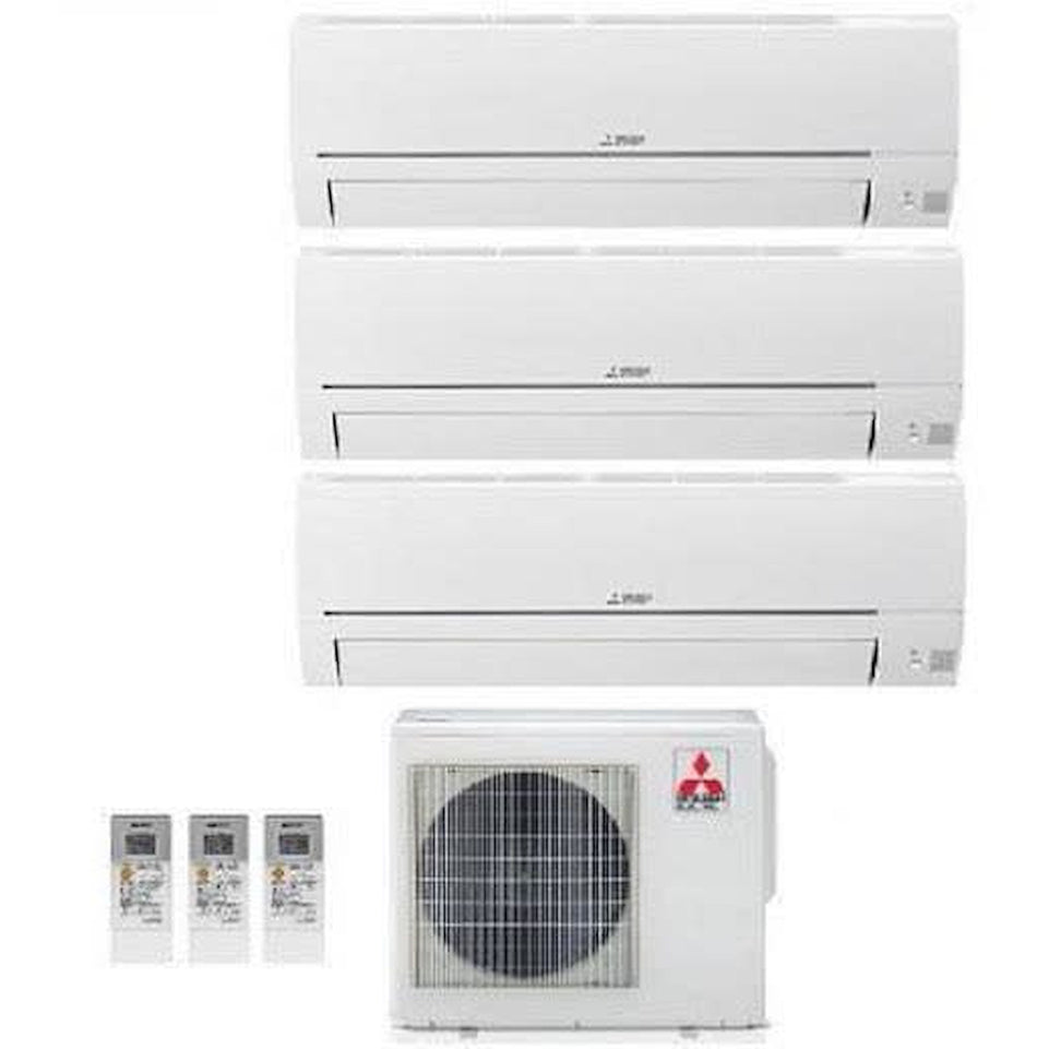 MITSUBISHI COND.TRIAL 2.5+2.5+3.5KW INVERT A++/A R32 DW Attaccalaspina