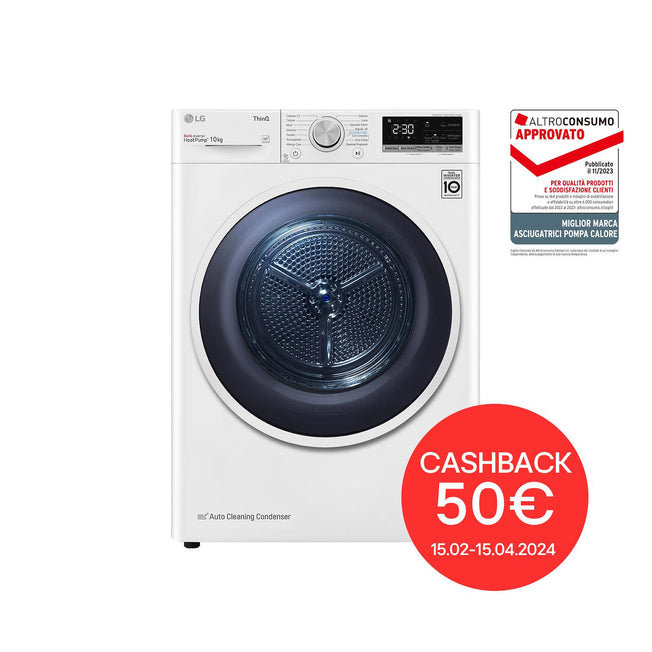 LG ASCIUG.C/FRONT 10KG CL.A+++ INV. WIFI ECOHYBRIDAttaccalaspina