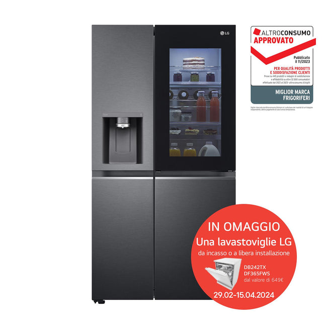 LG SBS 635LT CE.E NOFROST DISP.BEV INSTAVIEW WIFI BLKAttaccalaspina