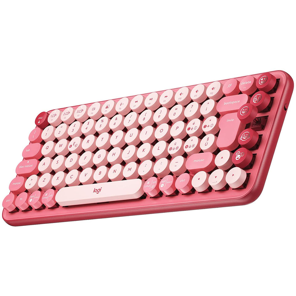 LOGITECH TASTIERA POP KEYS MECCANICA WLSS BT ROSEAttaccalaspina