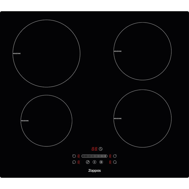 ZOPPAS P.COTT.INDUZ.60CM 4ZONE TIMER NEROAttaccalaspina