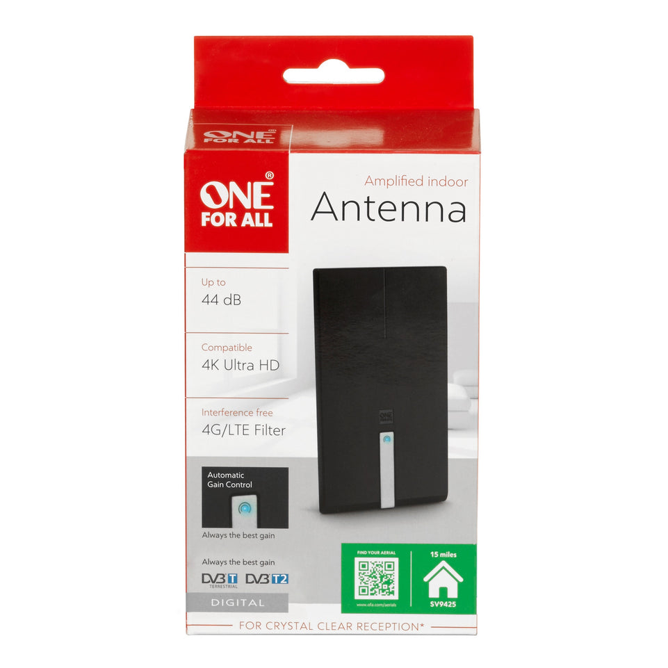 ONE FOR ALL ANTENNA DA INTERNO DVB-T2 44DB FILTRO 5GAttaccalaspina
