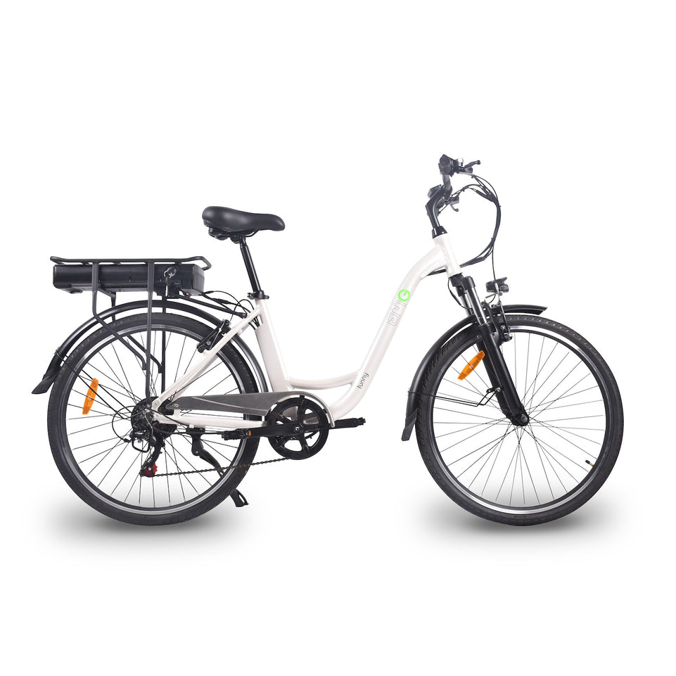 EMG BIKE E-BIKE CITY ALLUM. 36V 26" AUT.80KM FUNNY BIANCOAttaccalaspina