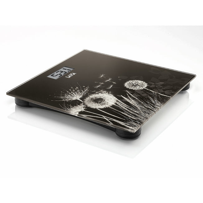 LAICA BILANCIA PERS. 180KG/0.1KG RICAR. VETRO FIORI NEROAttaccalaspina