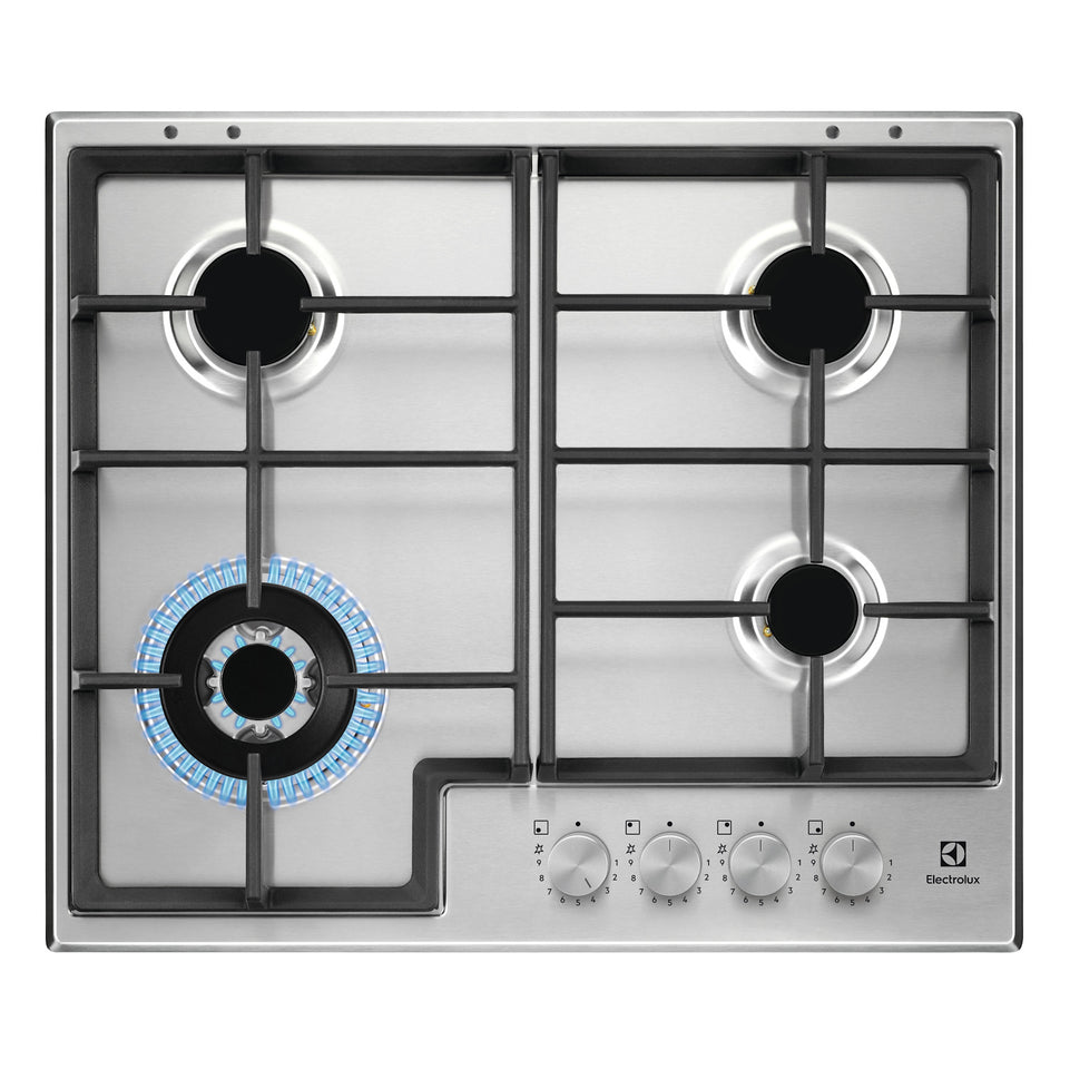 ELECTROLUX P.COTT.GAS 60CM 3F+1TRIPL.CORONA G.GHISA INOXAttaccalaspina