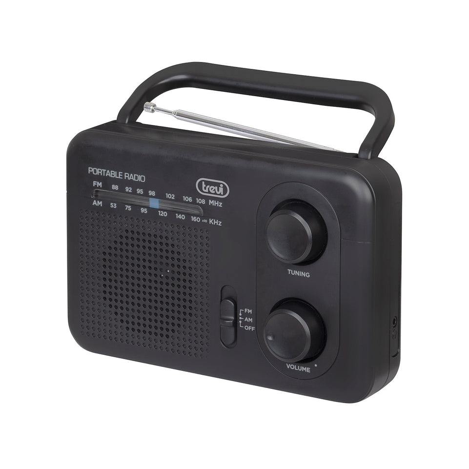 TREVI RADIO PORTATILE 5W 2BANDE AM/FM RA 7F64 NEROAttaccalaspina