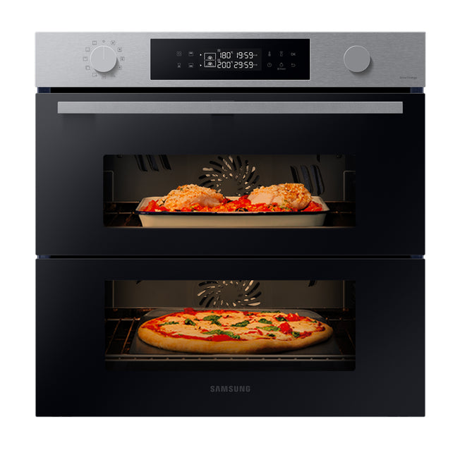 SAMSUNG FORNO 60CM 76LT MULTIF. VAP. DUAL DOOR WIFI BK/IXAttaccalaspina