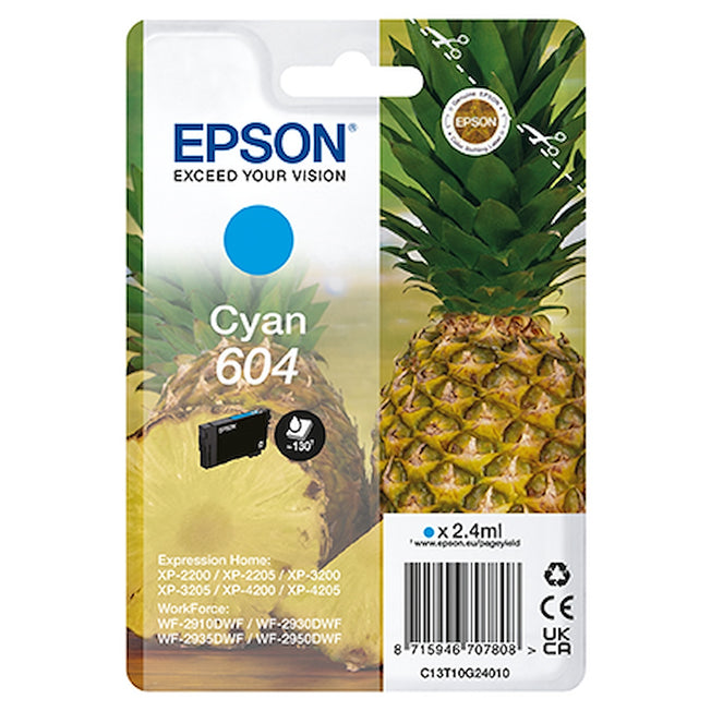 EPSON CART.INK-JET 604 ANANAS CIANOAttaccalaspina