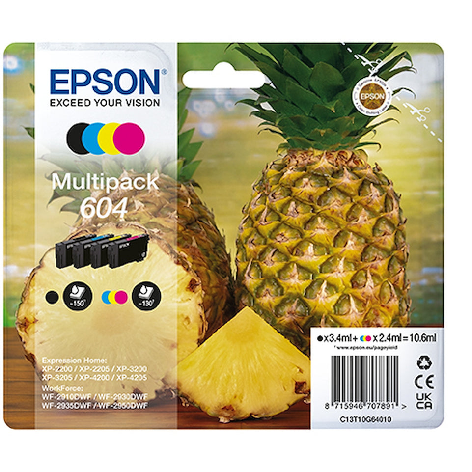 EPSON CART.INK-JET 604 ANANAS MULTIPACK C/Y/B/MAttaccalaspina