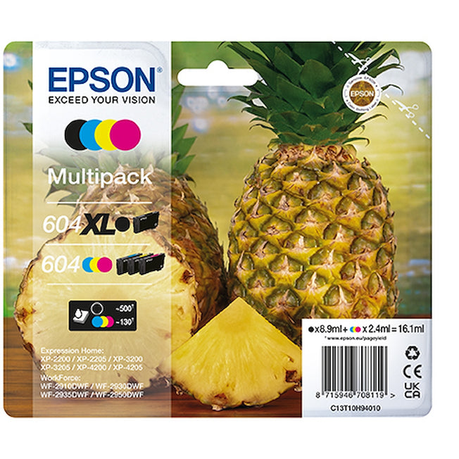 EPSON CART.INK-JET 604XL ANANAS MULTIPACK NEROAttaccalaspina