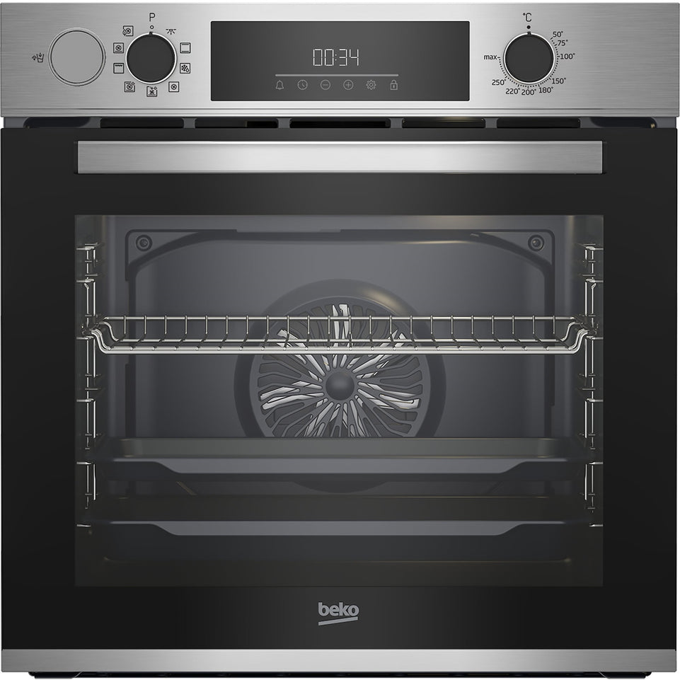 BEKO FORNO 60CM 72LT MULTIF.9 VAP. NERO/SILVERAttaccalaspina