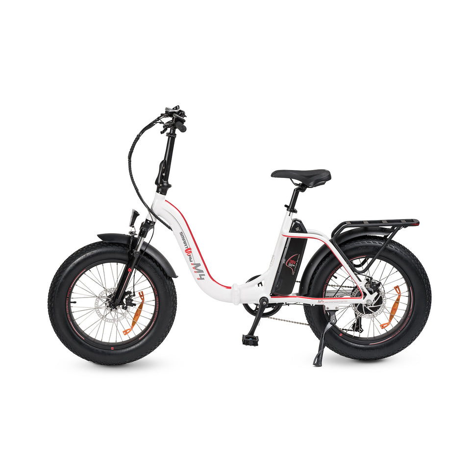 SMARTWAY E-BIKE FAT PIEG.ALLUM 36V 10AH 20" AUT40KM WHT/REDAttaccalaspina