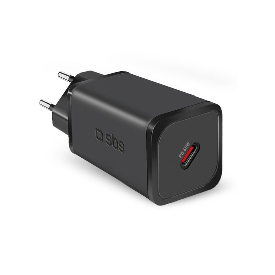 SBS CARICATORE RETE USB-C 65W NEROAttaccalaspina