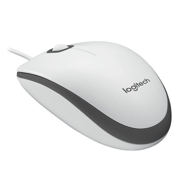 LOGITECH MOUSE WIRED M100 WHITEAttaccalaspina