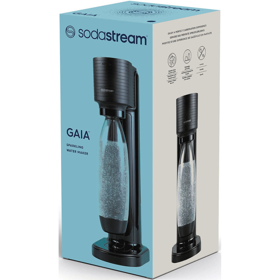 SODASTREAM GASATORE GAIA BLACK + 1BOTTIGLIA 1LT+1CILINDRO QCAttaccalaspina