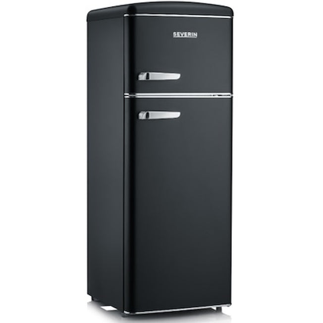 SEVERIN FRIGO 2P. 206LT CE.E STATICO 3RIP. RETRO NEROAttaccalaspina