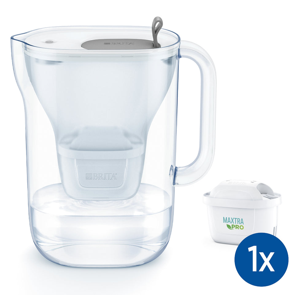 BRITA CARAFFA FILTRANTE STYLE 2.4LT GREY +1MAXTRA PROAttaccalaspina