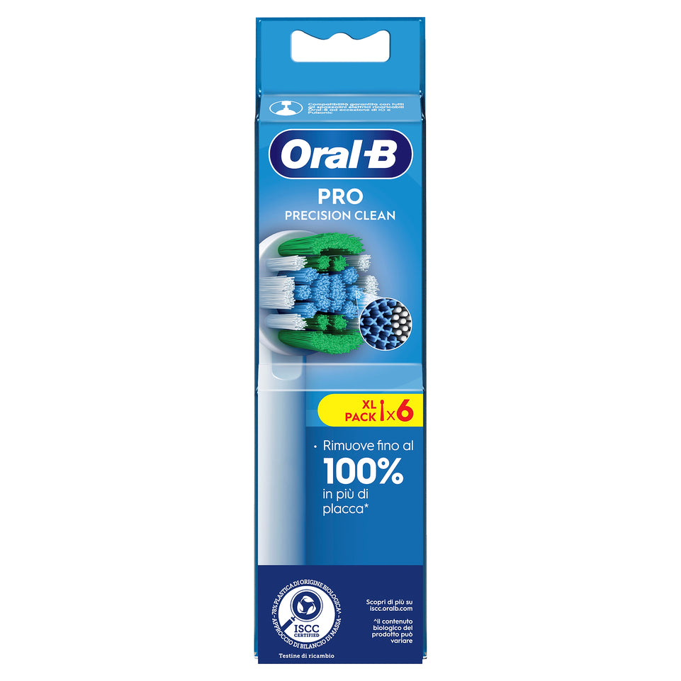 ORAL-B ACCESSORIO TESTINA X SPAZZOLIN.PRECISION CLEAN 6PZAttaccalaspina