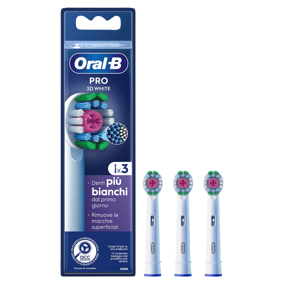 ORAL-B ACCESSORIO TESTINA XF 3D WHITE 3PZAttaccalaspina