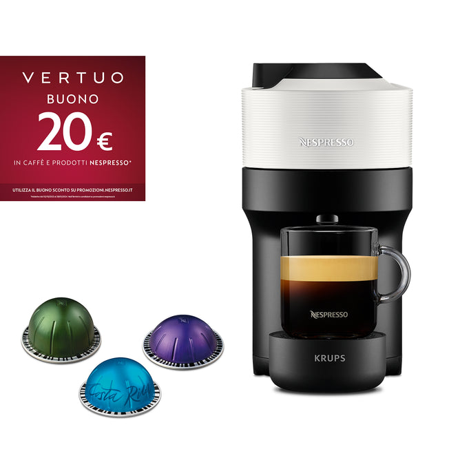 KRUPS M.CAFFE' CAPSULE NESPRESSO VERTUO POP BIANCOAttaccalaspina