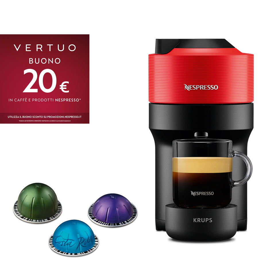 KRUPS M.CAFFE' CAPSULE NESPRESSO VERTUO POP ROSSOAttaccalaspina
