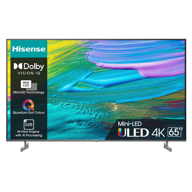 HISENSE TV MINILED 65"UHD 4K HDR10+ DVBT2/S2 SMART VIDAAAttaccalaspina