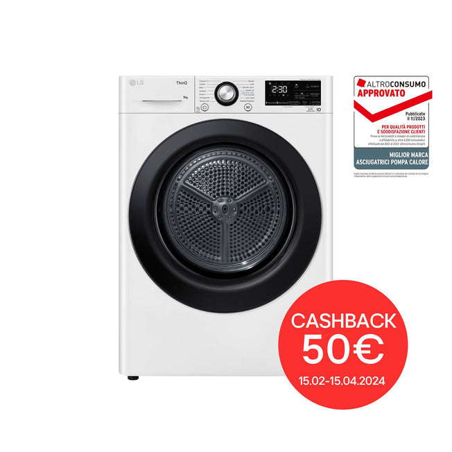 LG ASCIUG.C/FRONT 9KG CL.A+++ DUAL INVERTER WIFIAttaccalaspina