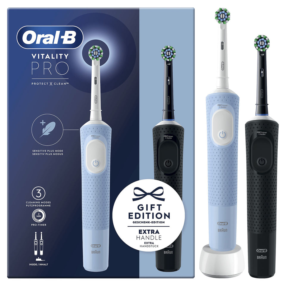 ORAL-B SPAZZ.ELETT.2D DUOPACK 1PZ BLACK+ 1PZ BLUEAttaccalaspina