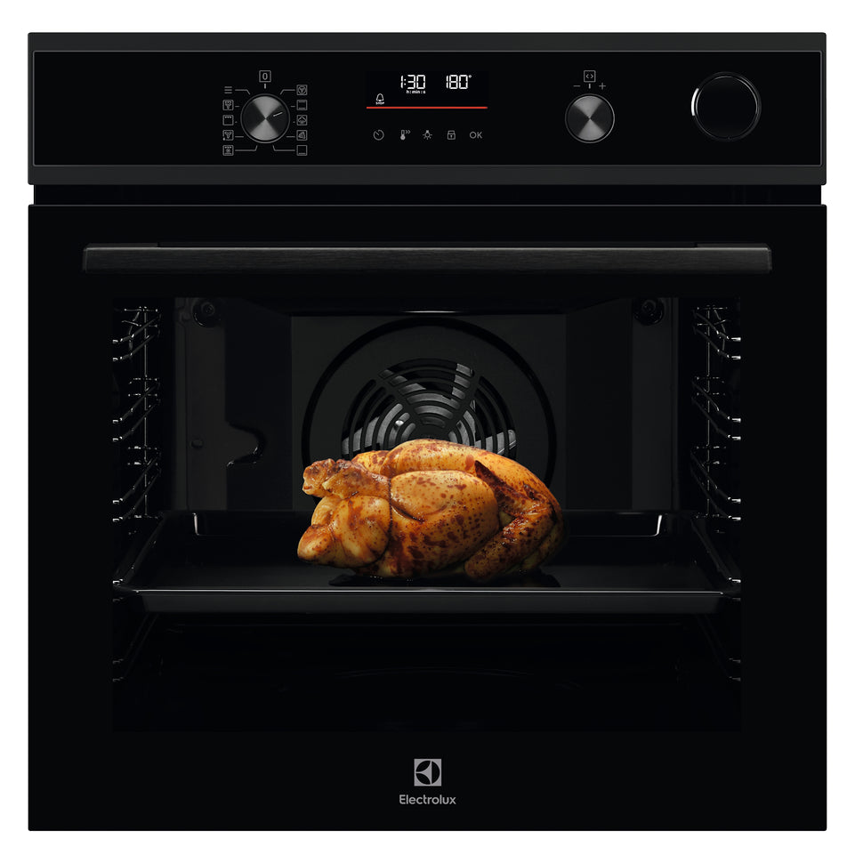 ELECTROLUX FORNO 60CM 72LT MULTI. 25% VAPORE NERO TOTAL GLASSAttaccalaspina