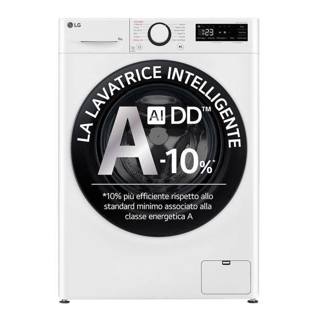 LG LAV.C/FRONT SLIM 47CM 8KG 1200G A-10% INV AIDD VAPAttaccalaspina