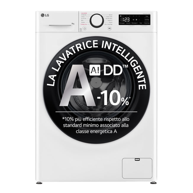 LG  LAV.C/FRONT SLIM 47CM 8KG 1200G A-10% INV AIDD VAPAttaccalaspina