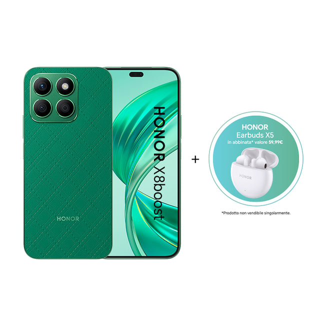 HONOR SMARTP.6.7"FHD+ 8GB 256GB G.GREEN +EARBUDS X5Attaccalaspina