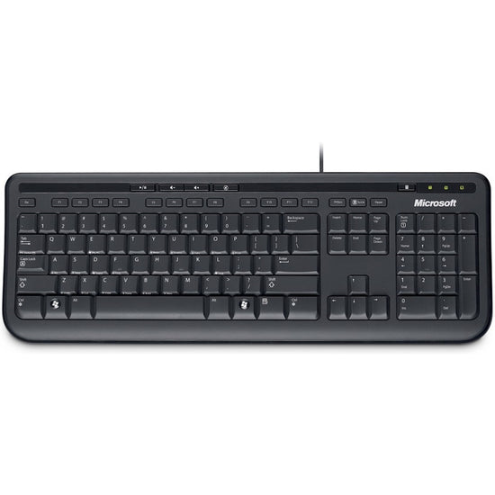MICROSOFT TASTIERA CON FILO 600 USB 20 BLACKAttaccalaspina