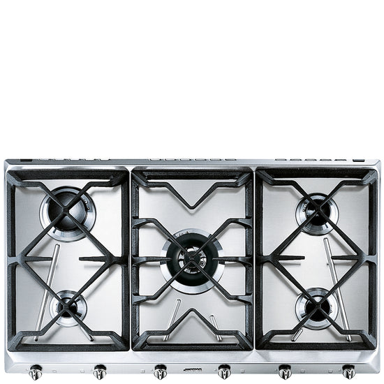 SMEG P.COTT. 90CM INOX 5/F GRIGLIE GHISAAttaccalaspina